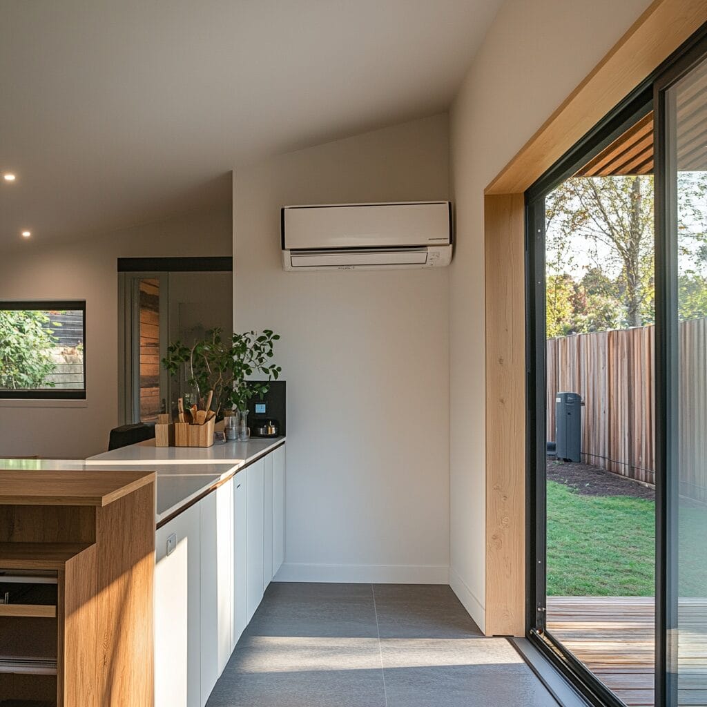 emile 25778 a kitchen with a heat pump on the wall next to the cc294d41 efae 4e59 aca9 1d8f8fe67245
